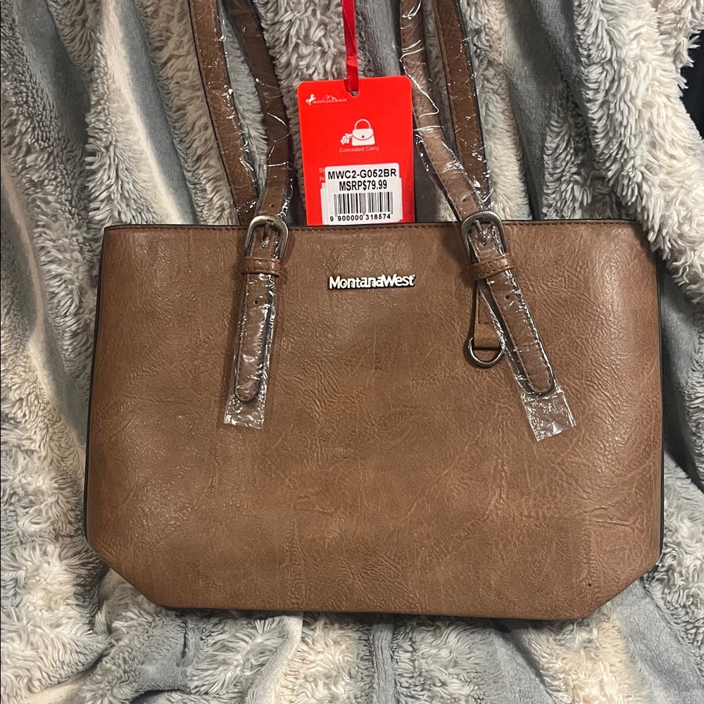 Montana West Brown Tote Bag